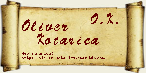 Oliver Kotarica vizit kartica